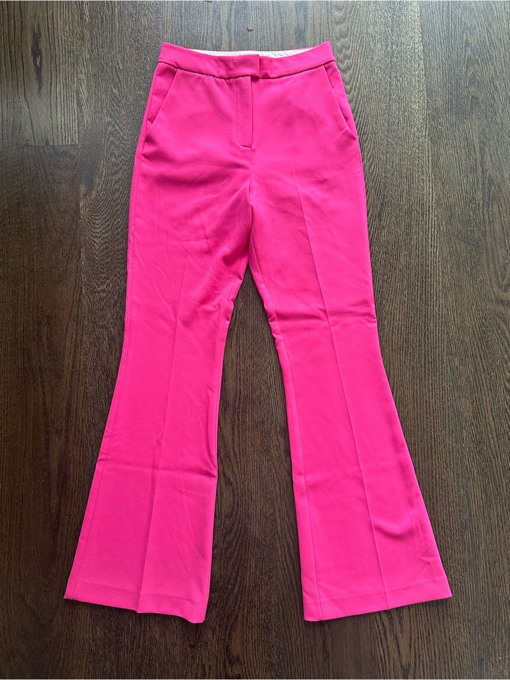 French Connection Whisper High-Rise Flare Pants - Raspberry Sorbet - Size 4